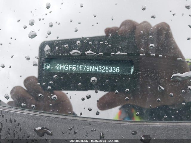 Honda CIVIC EX 2022 2HGFE1F79NH325336 Image 9