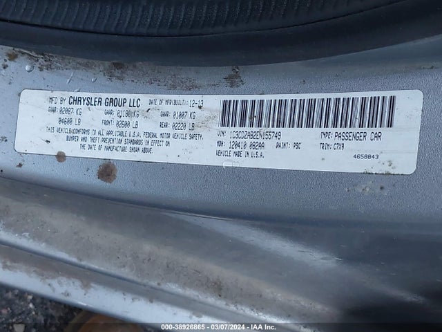 Dodge AVENGER SE 2014 1C3CDZAB2EN155749 Image 9