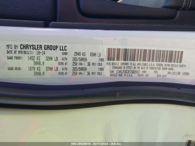 2015 JEEP GRAND CHEROKEE 1C4RJFBG3FC682431 Photo 8