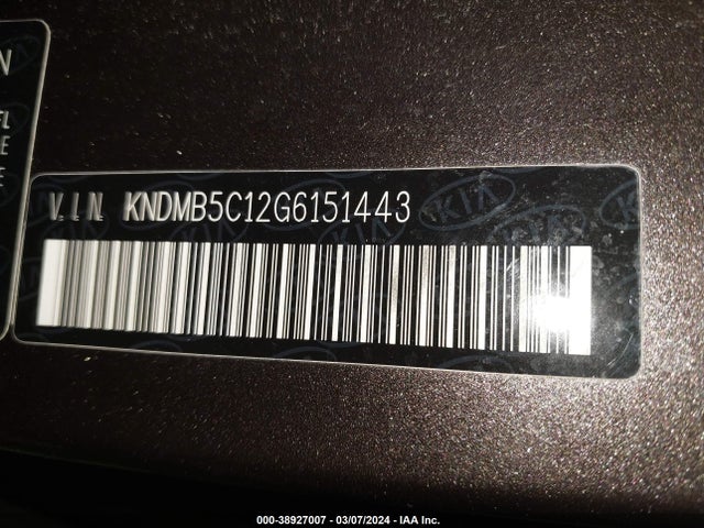 KIA SEDONA LX 2016 KNDMB5C12G6151443 Image 9