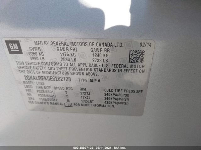 2GKALREK0E6262128 GMC Terrain Sle-2
