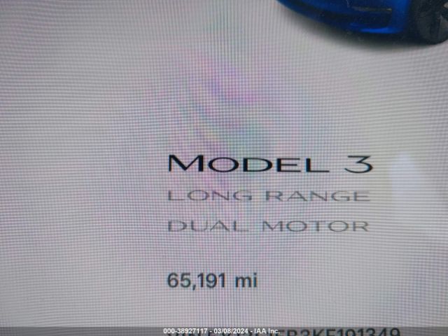 5YJ3E1EB3KF191349 Tesla Model 3 Long Range/performance