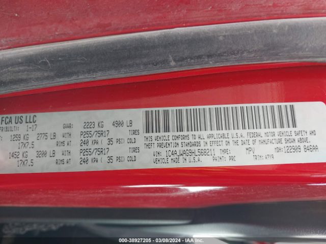 1C4AJWAG9HL568211 Jeep Wrangler Sport 4x4