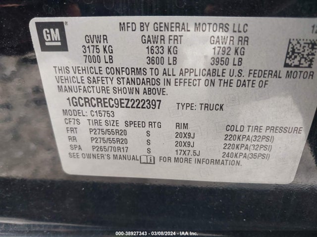 Chevrolet Silverado 1500 1lt 2014 1GCRCREC9EZ222397 Image 9