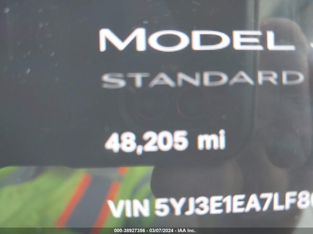 5YJ3E1EA7LF800340 Tesla Model 3 Standard Range Plus Rear-wheel Drive/standard Range Rear-wheel Drive