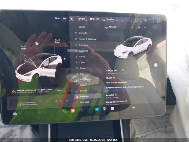 5YJ3E1EA7LF800340 Tesla Model 3 Standard Range Plus Rear-wheel Drive/standard Range Rear-wheel Drive