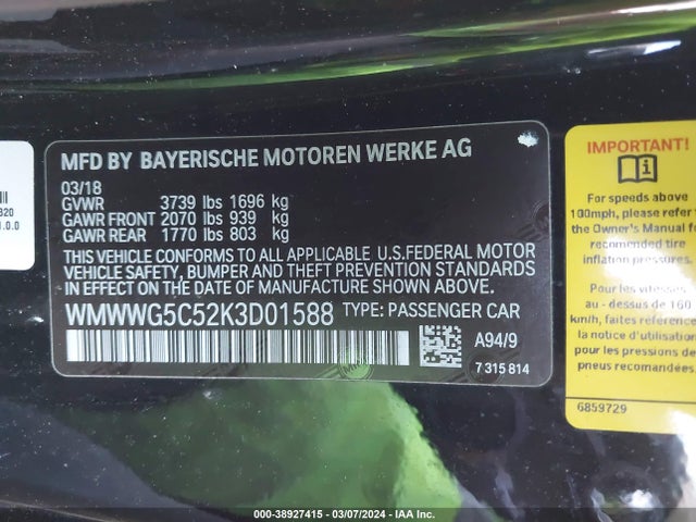 2019 MINI CONVERTIBLE WMWWG5C52K3D01588 Photo 8