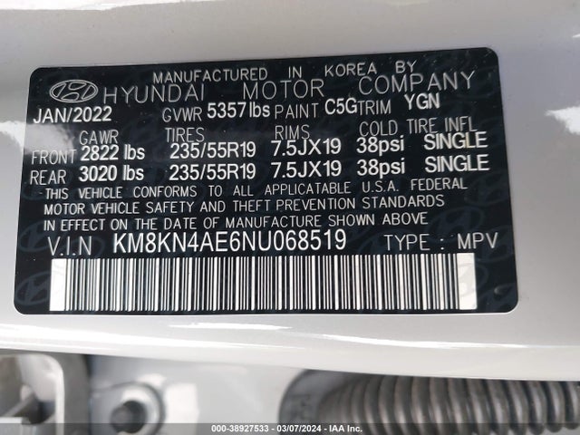 Hyundai Ioniq 5 Sel 2022 KM8KN4AE6NU068519 Image 8