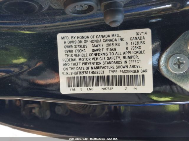 2HGFB2F51EH538553 Honda Civic Lx