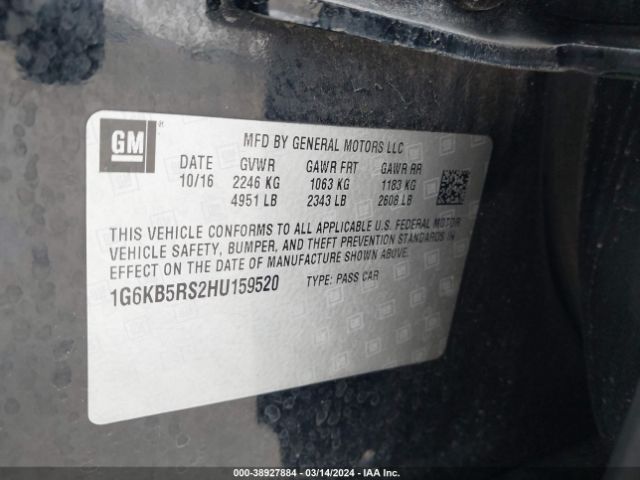 1G6KB5RS2HU159520 Cadillac Ct6 Standard