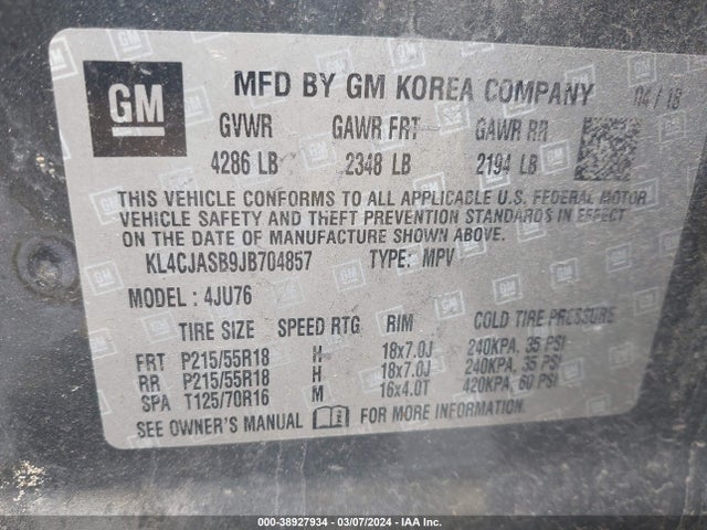 Buick Encore Preferred 2018 KL4CJASB9JB704857 Image 9