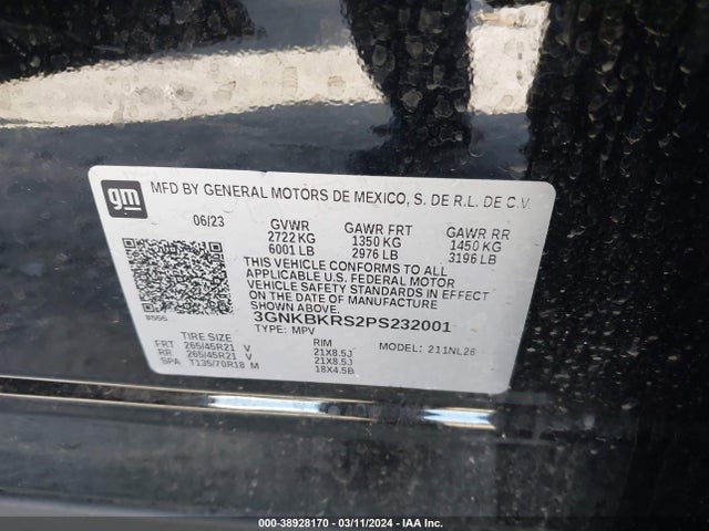 Chevrolet Blazer Awd Rs 2023 3GNKBKRS2PS232001 Image 9
