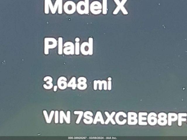 7SAXCBE68PF411255 Tesla Model X Plaid Tri Motor All-wheel Drive