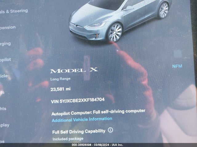 Tesla MODEL X 2019 5YJXCBE2XKF184704 Image 9