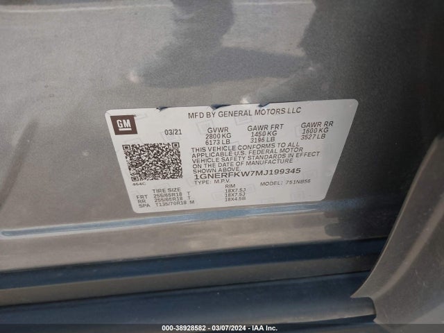 Chevrolet Traverse Fwd Ls 2021 1GNERFKW7MJ199345 Image 9