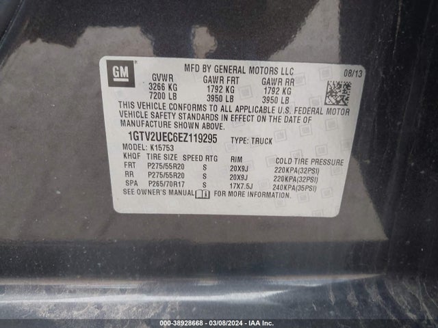 GMC Sierra 1500 Sle 2014 1GTV2UEC6EZ119295 Image 9