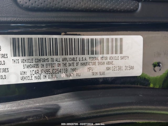Jeep Grand Cherokee Trackhawk 4x4 2018 1C4RJFN95JC254110 Image 9