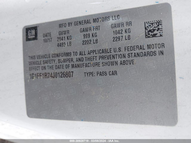 Chevrolet Camaro 1ss 2018 1G1FF1R74J0126807 Image 9