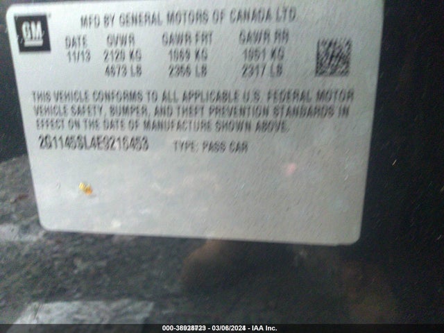 Chevrolet Impala 1lz 2014 2G1145SL4E9216453 Image 9