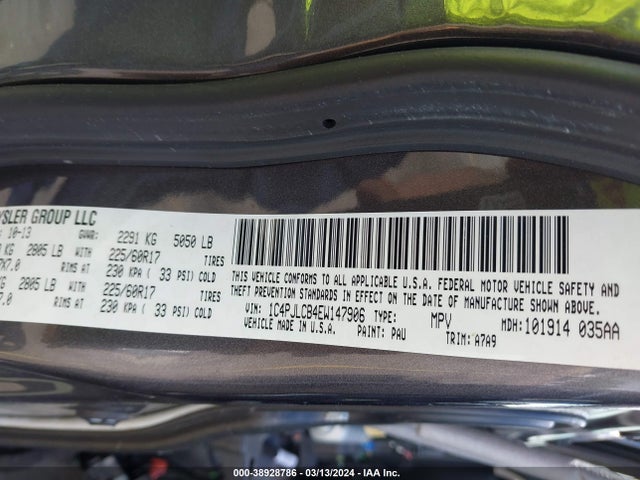 Jeep Cherokee Latitude 2014 1C4PJLCB4EW147906 Image 9