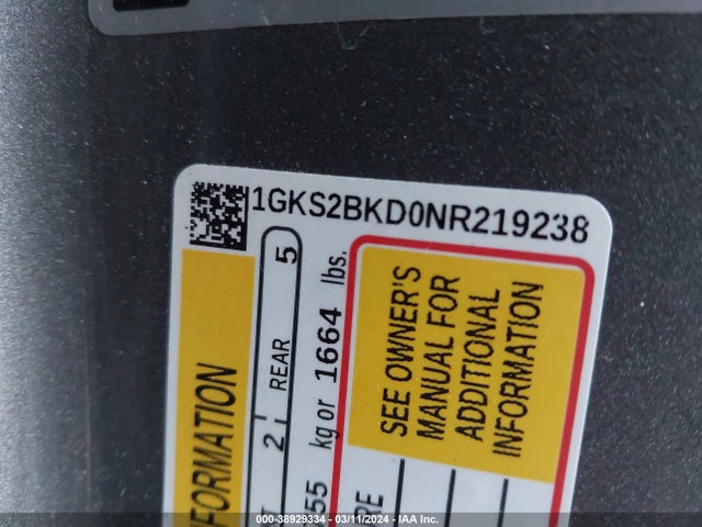 GMC Yukon 4wd Slt 2022 1GKS2BKD0NR219238 Image 9