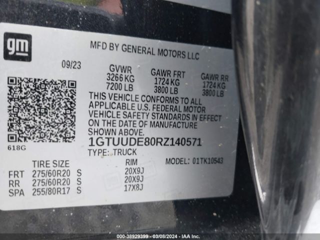 1GTUUDE80RZ140571 GMC SIERRA 1500