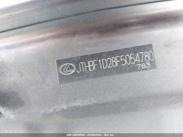 JTHBF1D28F5054780 Lexus IS 250