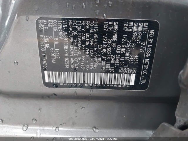 Nissan Rogue Sv Intelligent Awd 2023 JN8BT3BBXPW192538 Image 9