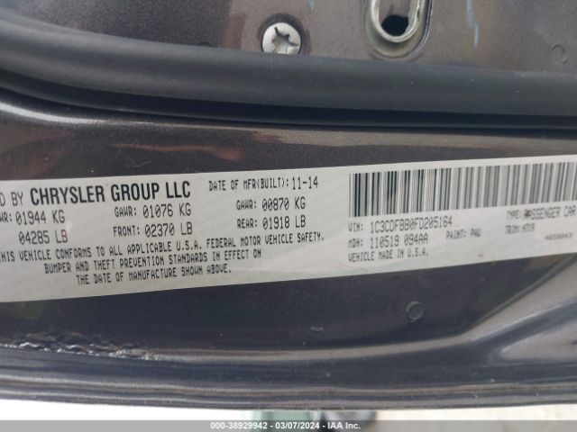 1C3CDFBB0FD205164 Dodge DART SXT