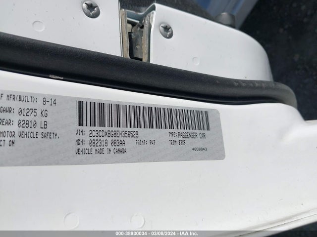 Dodge Charger Se 2014 2C3CDXBG8EH356529 Image 9