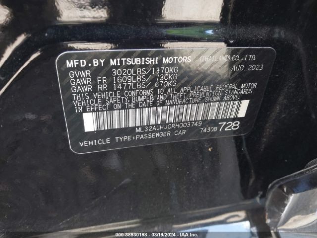 2024 MITSUBISHI MIRAGE ML32AUHJ0RH003749 Photo 8