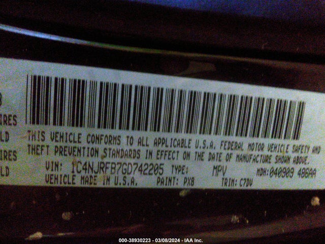 Jeep Patriot Latitude 2016 1C4NJRFB7GD742205 Image 9