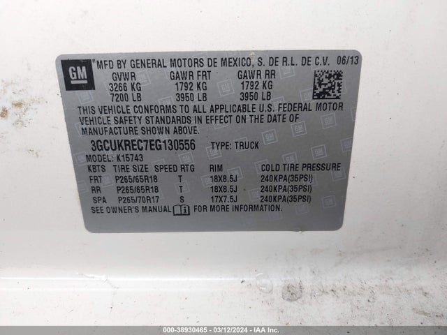 Chevrolet Silverado 1500 1lt 2014 3GCUKREC7EG130556 Image 9