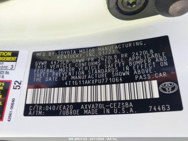 Toyota CAMRY SE 2023 4T1G11AKXPU771064 Image 9