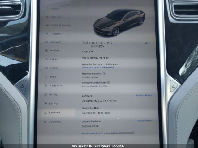 5YJSA1H24FF090961 Tesla Model S 70d/85d/p85d