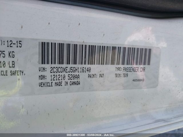 2C3CDXEJ5GH116140 Dodge Charger Srt 392