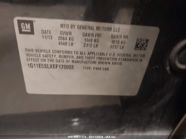 Chevrolet MALIBU 2LT 2014 1G11E5SLXEF170003 Image 9
