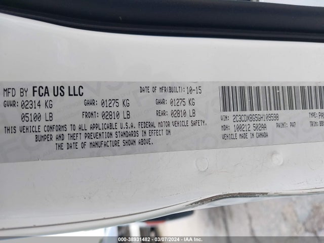 Dodge Charger Se 2016 2C3CDXBG5GH109598 Image 9