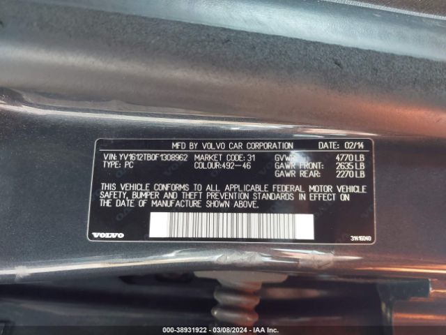 YV1612TB0F1308962 Volvo S60 T5 Premier