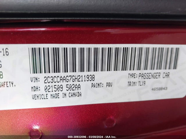 Chrysler 300 Limited 2016 2C3CCAAG7GH211938 Image 9