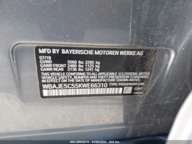 WBAJE5C55KWE66310 BMW 540I