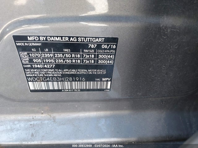 Mercedes-Benz GLA 250 2017 WDCTG4EB3HJ281916 Image 9