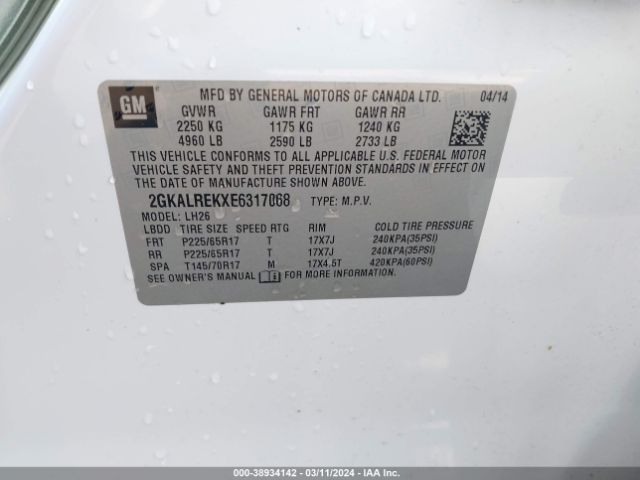 2GKALREKXE6317068 GMC Terrain Sle-2