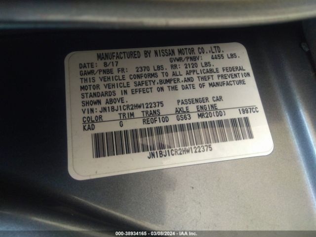 JN1BJ1CR2HW122375 Nissan Rogue Sport Sv