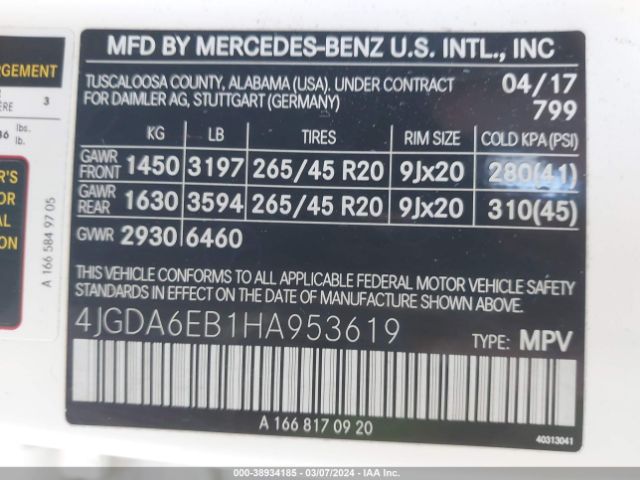 2017 MERCEDES-BENZ AMG GLE 43 4JGDA6EB1HA953619 Photo 8