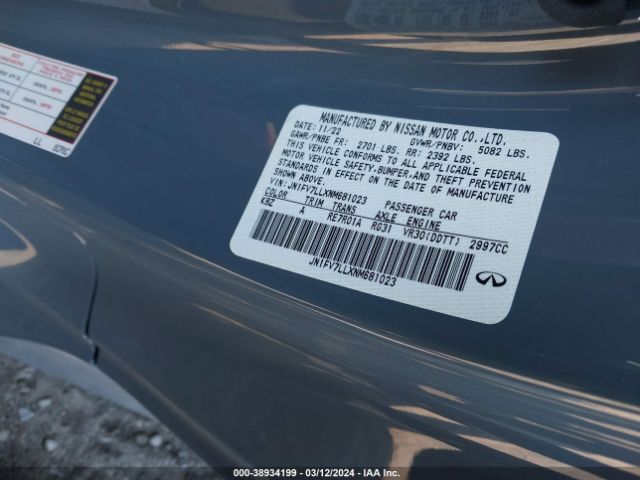 JN1FV7LLXNM681023 Infiniti Q60 Red Sport 400 Awd