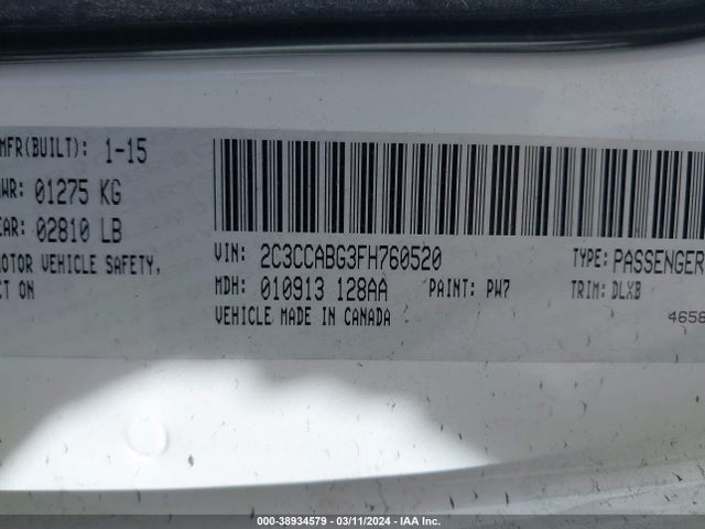 Chrysler 300 300s 2015 2C3CCABG3FH760520 Image 9