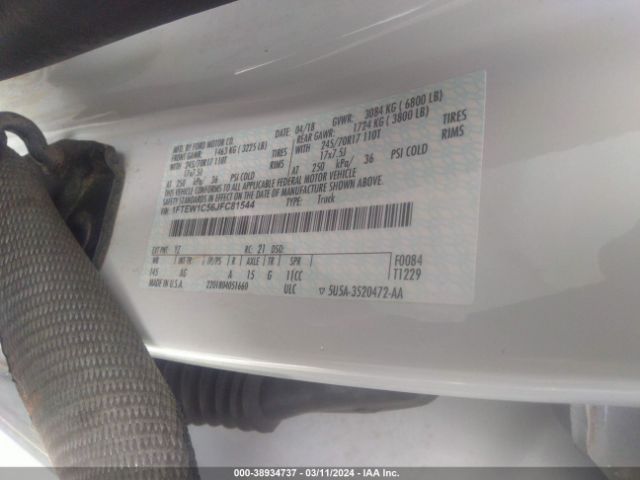 1FTEW1C56JFC81544 Ford F-150 Xl