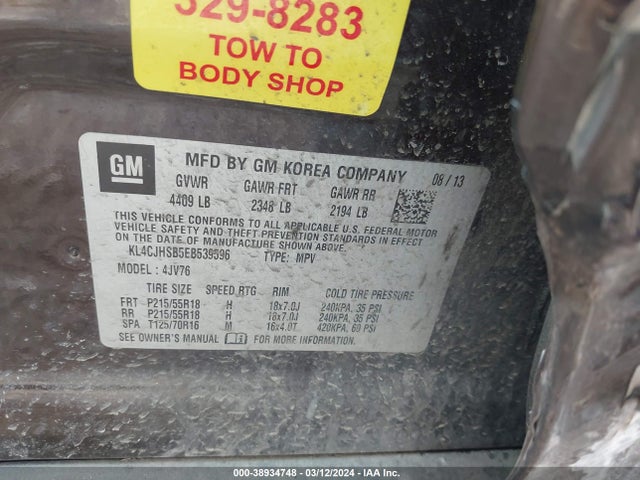 KL4CJHSB5EB539596 Buick Encore Premium
