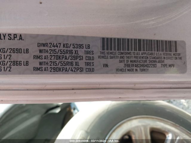 ZFBERFAB3H6H02293 RAM Promaster City Tradesman